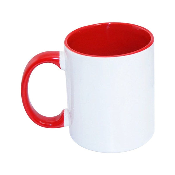 Taza Cerámica 11 oz con Interior y Asa de Color Sublimable – Modelo C3010