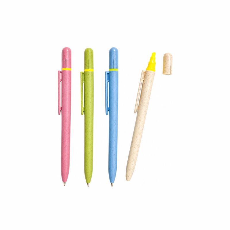 Lapicero Fibra de Trigo Resaltador