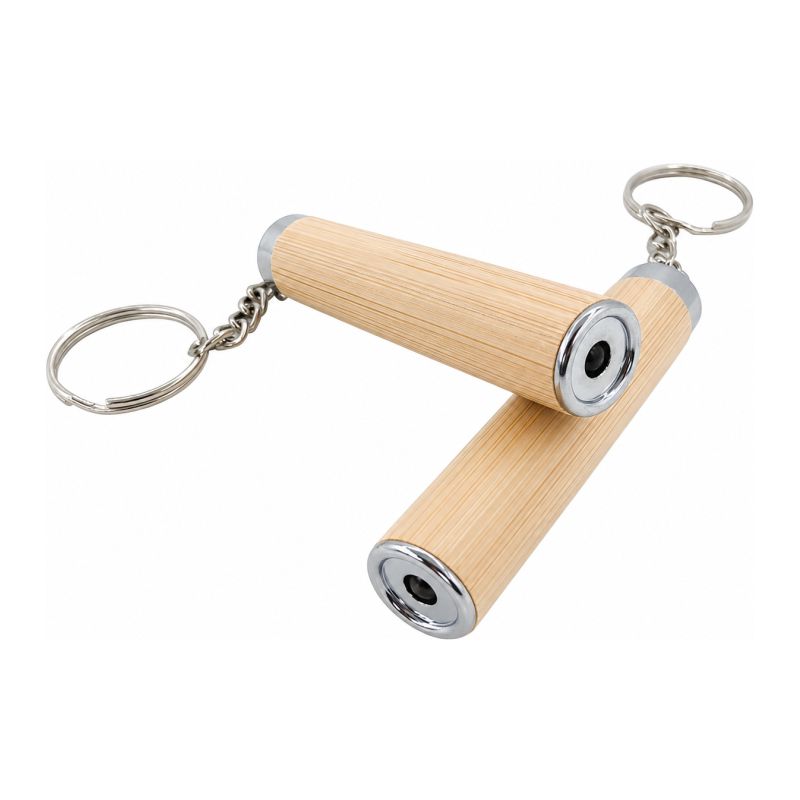 Llavero Bambú con Linterna