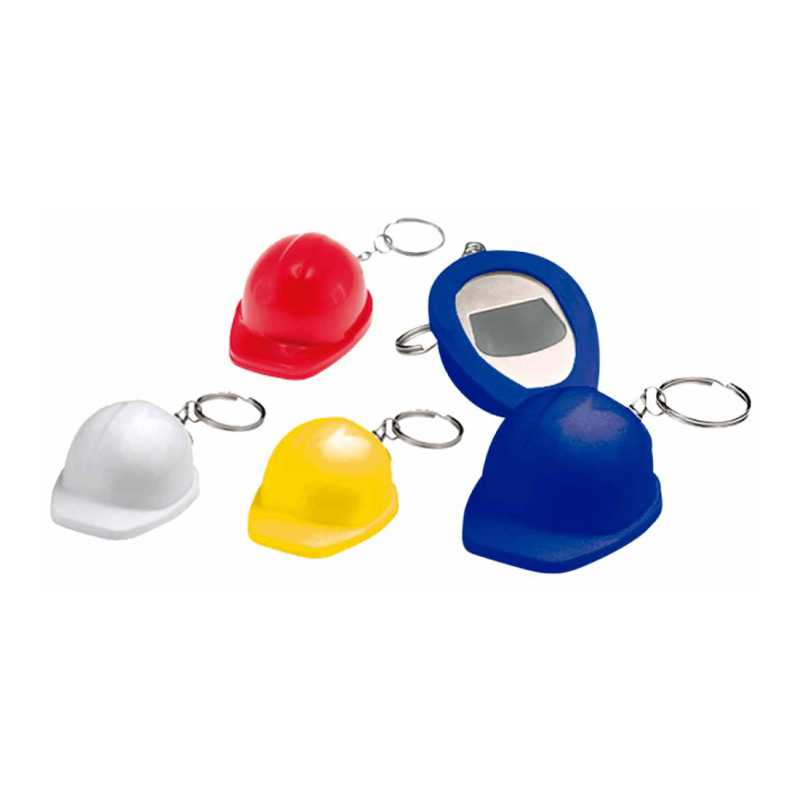 Llavero Casco Minero Destapador
