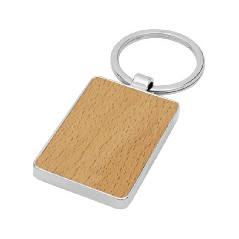 Llavero Metálico con Madera