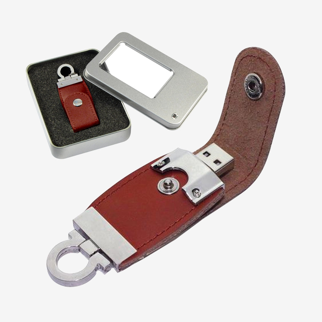 USB modelo Leather 16 GB – vista 2