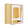 Power Bank Llavero y Lapicero de Madera Bambú