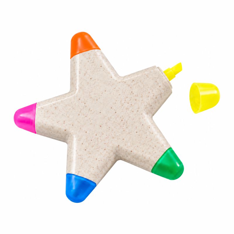 Resaltador Estrella Fibra de Trigo