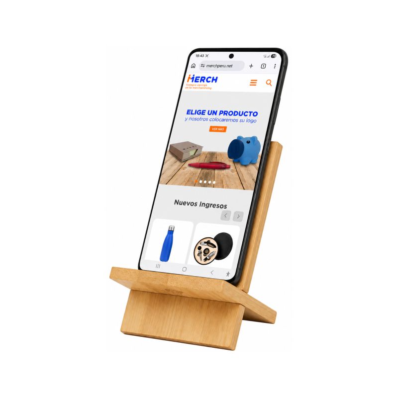 Soporte para Celular de Madera Bambú