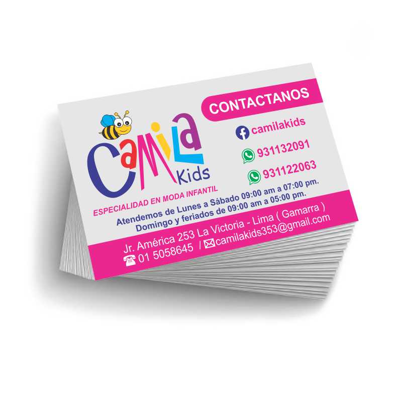 Tarjeta de Presentación Mate
