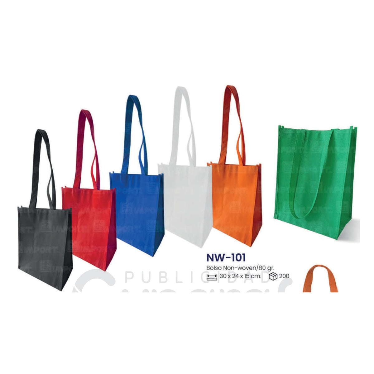 Bolsa Non Woven 80 g 30 x 24 cm – Modelo NW-101