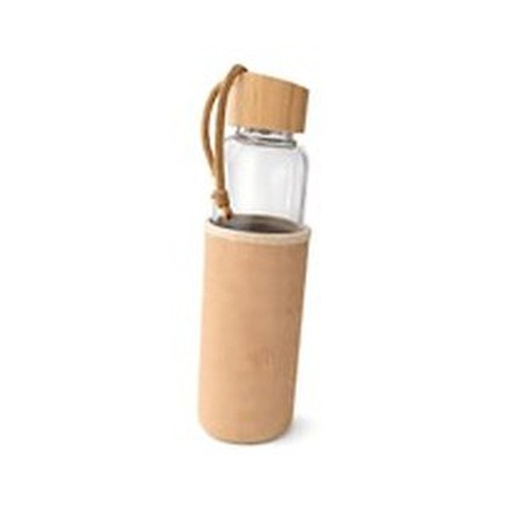 Botella de Vidrio con Tapa de Bambú 550 ml – Modelo C4000