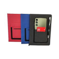 Libreta A5 de Tela Texturizada con Porta Celular y Tarjetero – Modelo BC9071P