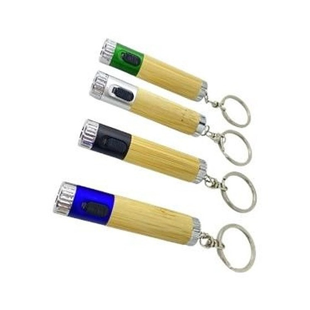 Llavero de Bambú con Mini Linterna – Modelo LLAB301
