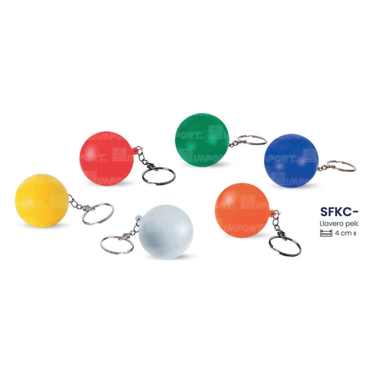 Llavero Pelota Antiestrés de Colores – Modelo SFKC-21