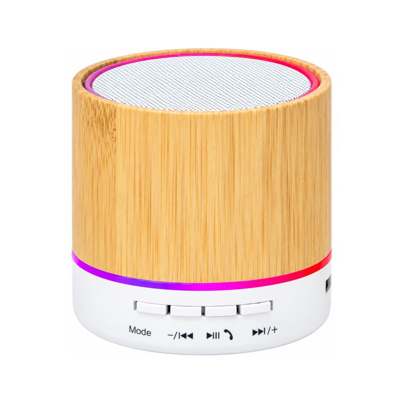 Parlante Bluetooth Bambú Cilíndrico