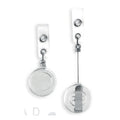 Porta Fotocheck Retráctil Plateado – Modelo NB-208 Silver