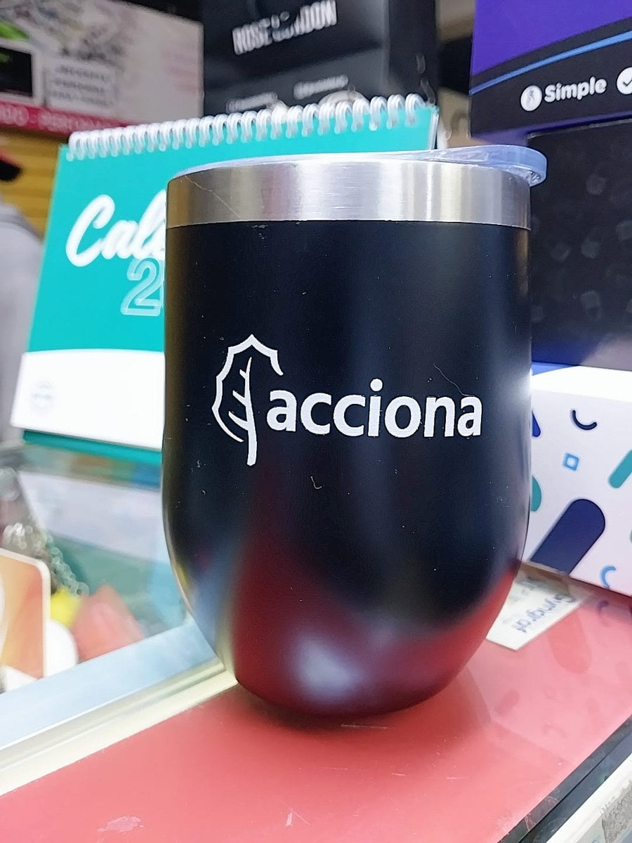 Vaso térmico con logo grabado