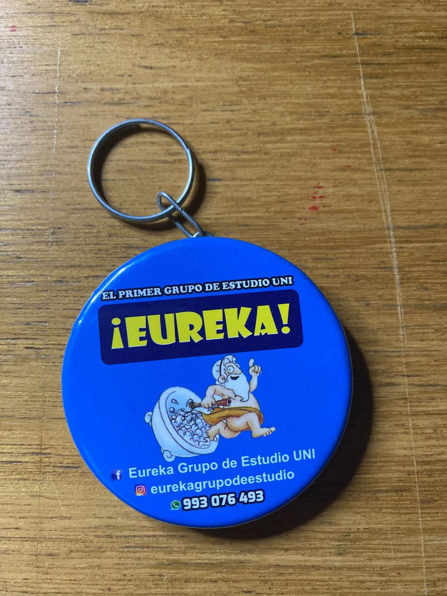 Llavero tipo chapa personalizado