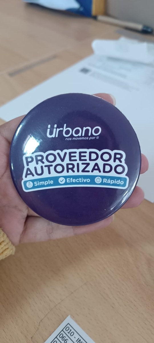 Chapa publicitaria personalizada