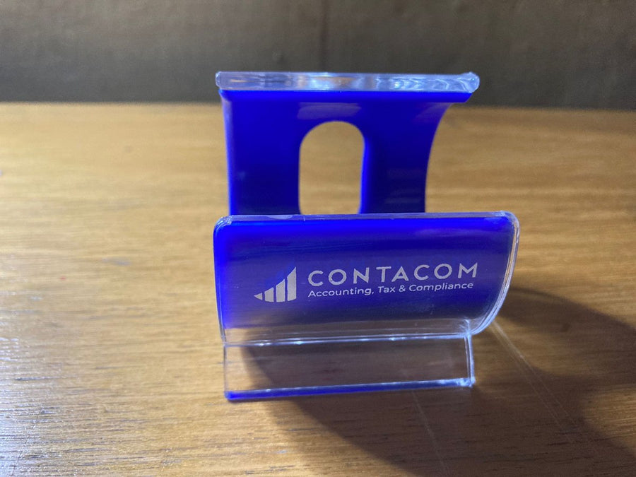 Porta celular de acrílico con logo